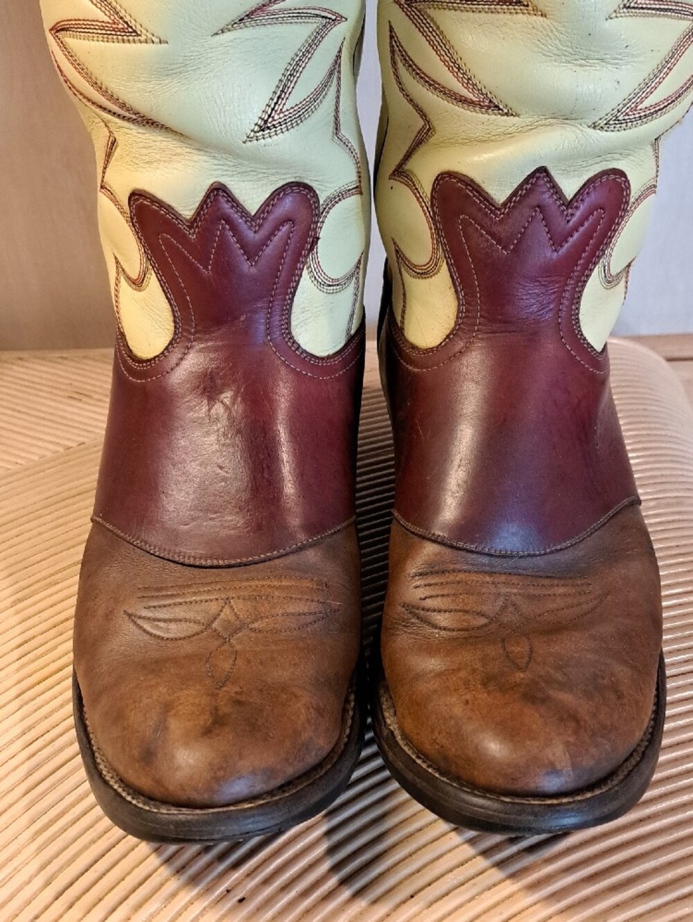 Bowman's Wilson Boot Co. Handmade 3 Tone Cowboy Boots 13 - Picture 5 of 16